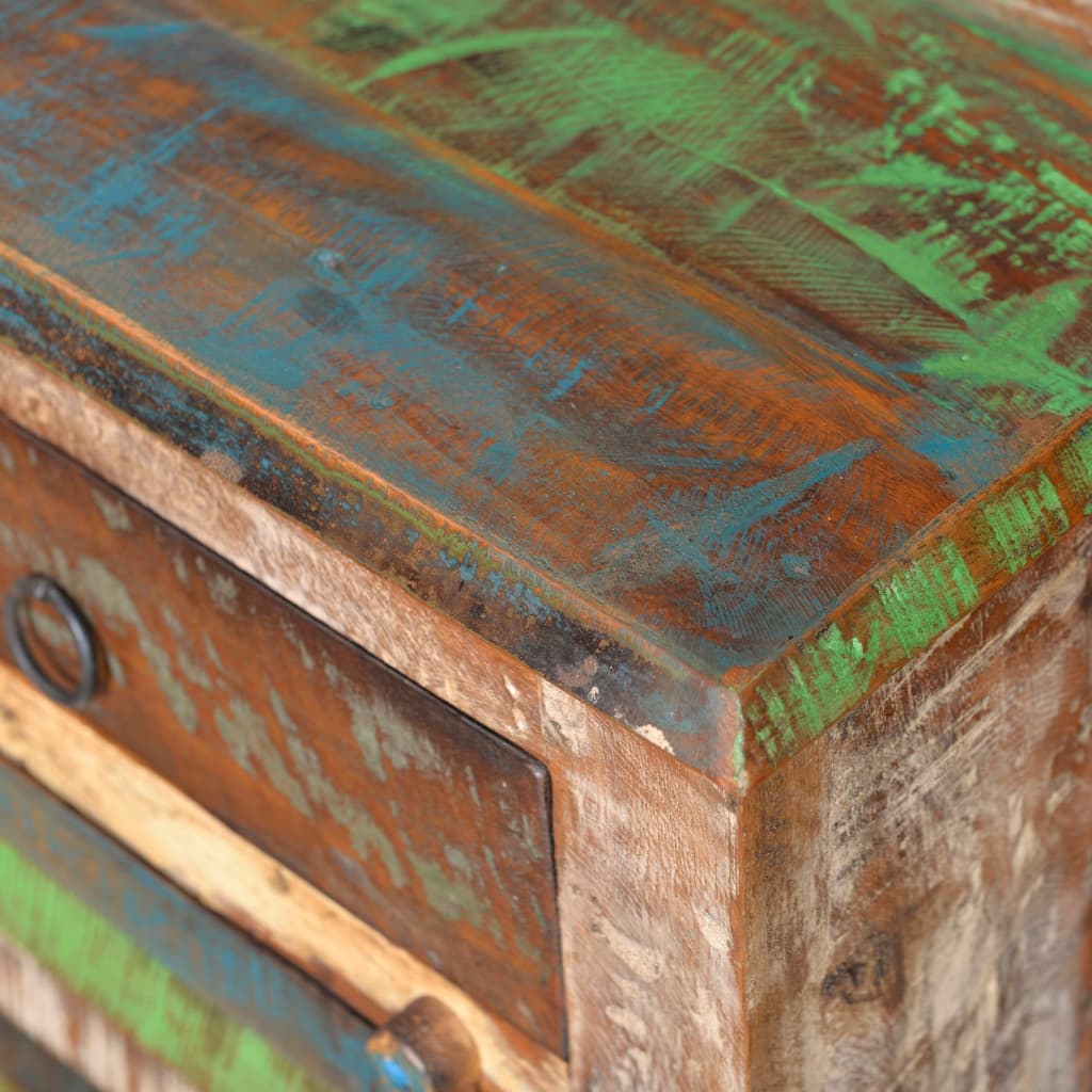vidaXL Odkladací stolík s 1 zásuvkou a 1 dvierkami, recyklované drevo