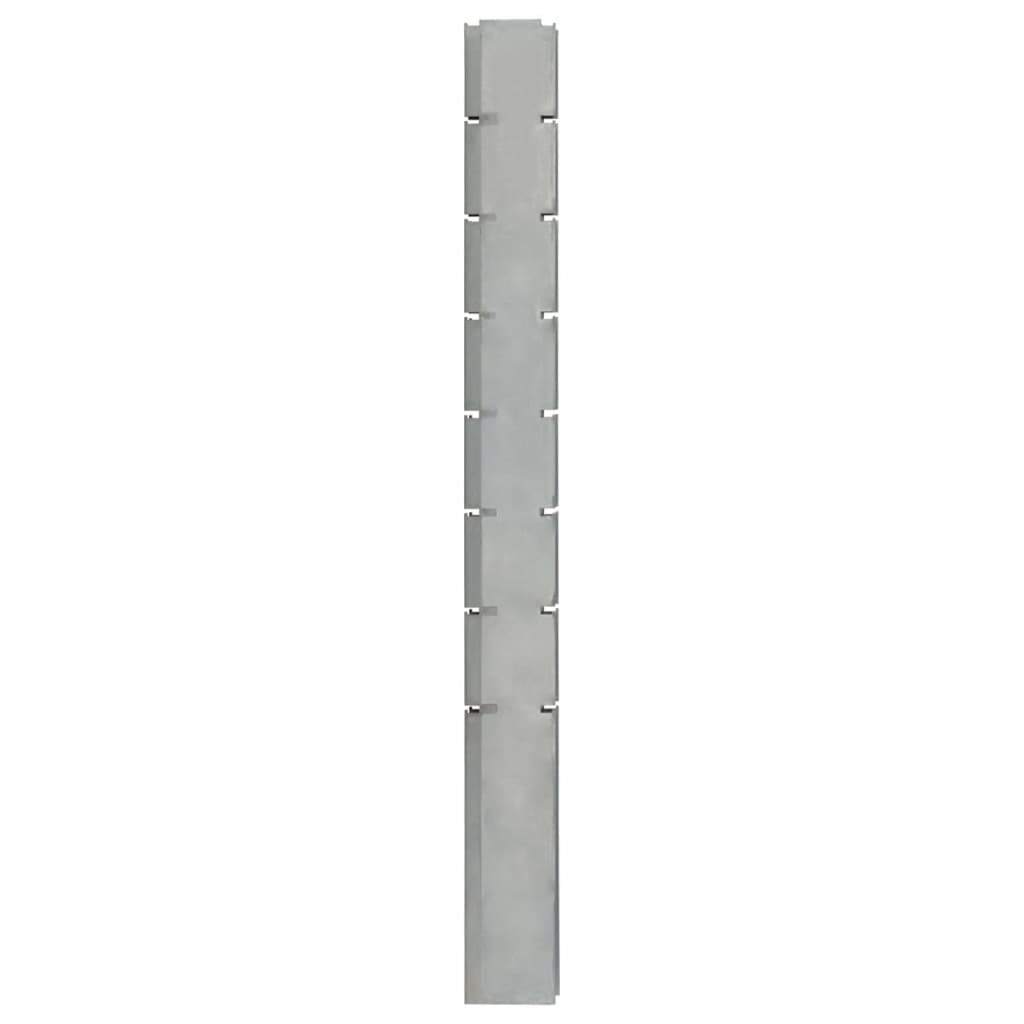 vidaXL Gabionový plotový stĺpik strieborný 200 cm pozinkovaná oceľ