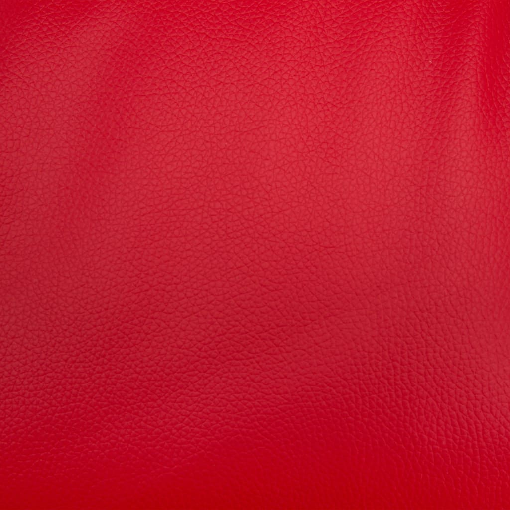 vidaXL Sklápacie kreslo s podnožkou červené umelá koža