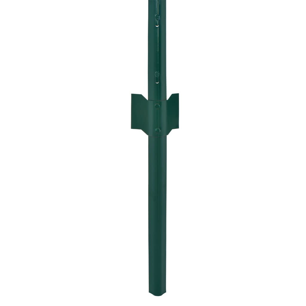 vidaXL Drôtené pletivo so stĺpikmi zelené 25x1 m oceľové