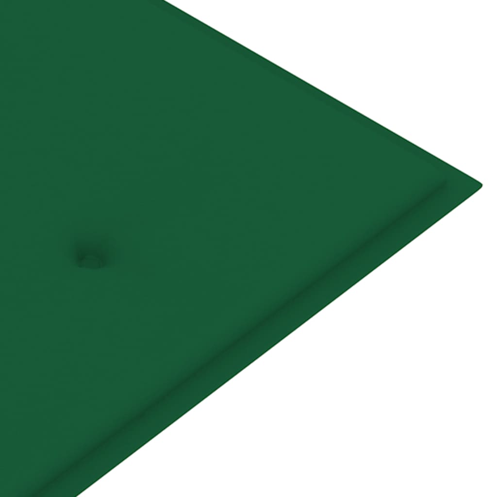 vidaXL Lavička Batavia so zelenou podložkou 150 cm tíkový masív