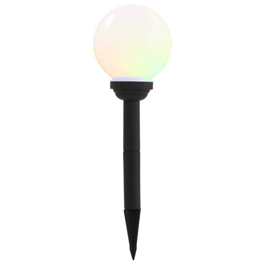 vidaXL Vonkajšie solárne lampy 4 ks 15 cm LED guľové RGB