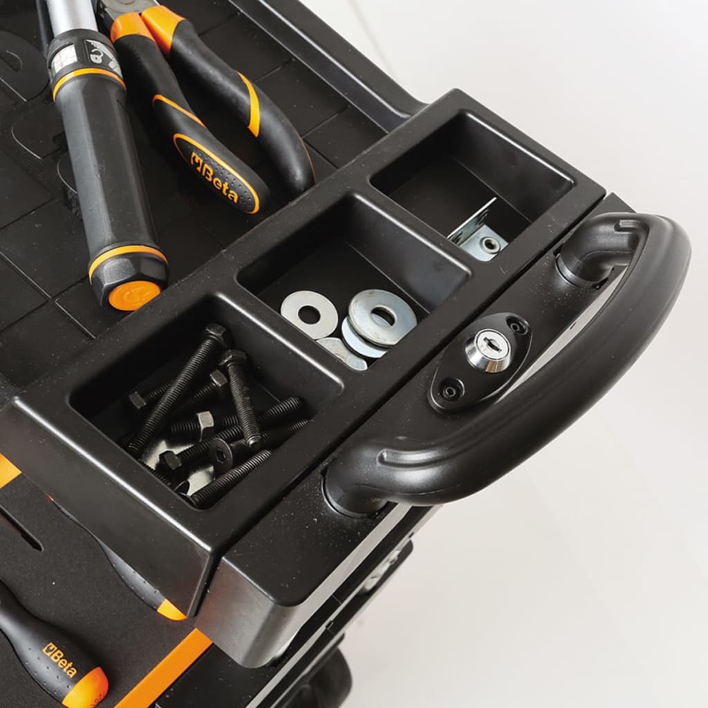 Beta Tools Skladací vozík na náradie "C27S-O", oranžový, oceľ, 027000201