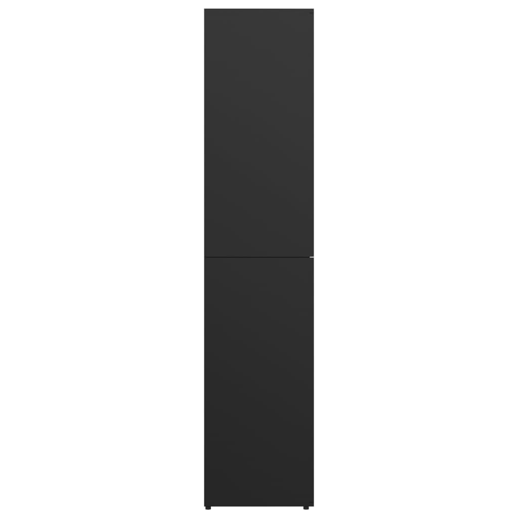 vidaXL Skrinka na topánky, čierna 80x39x178 cm, kompozitné drevo