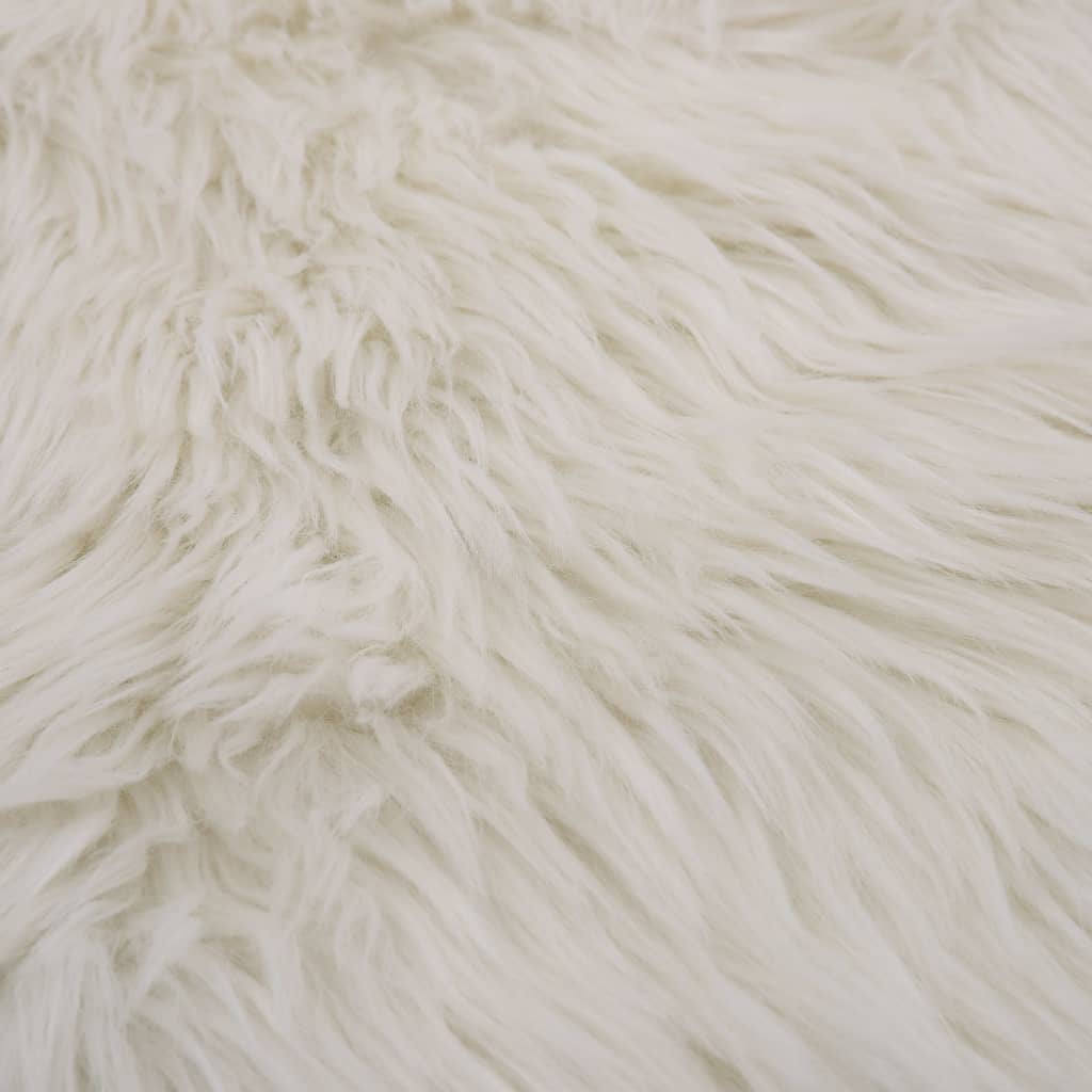 vidaXL Koberec umelá ovčia koža biely 60x90 cm