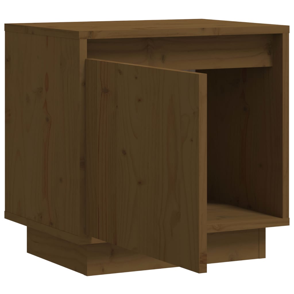 vidaXL Nočný stolík medovo-hnedý 40x30x40 cm masívne borovicové drevo