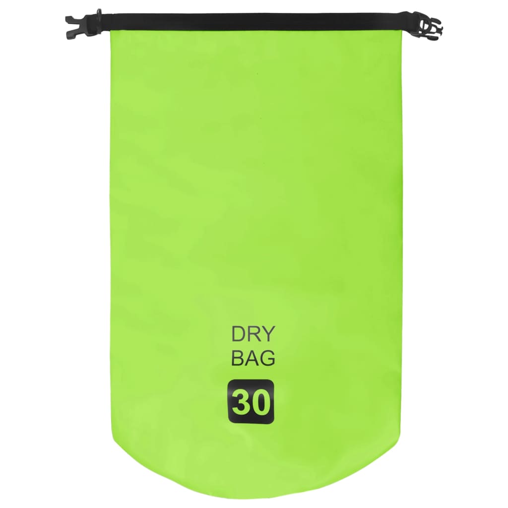 vidaXL Suchá taška zelená 30 l PVC