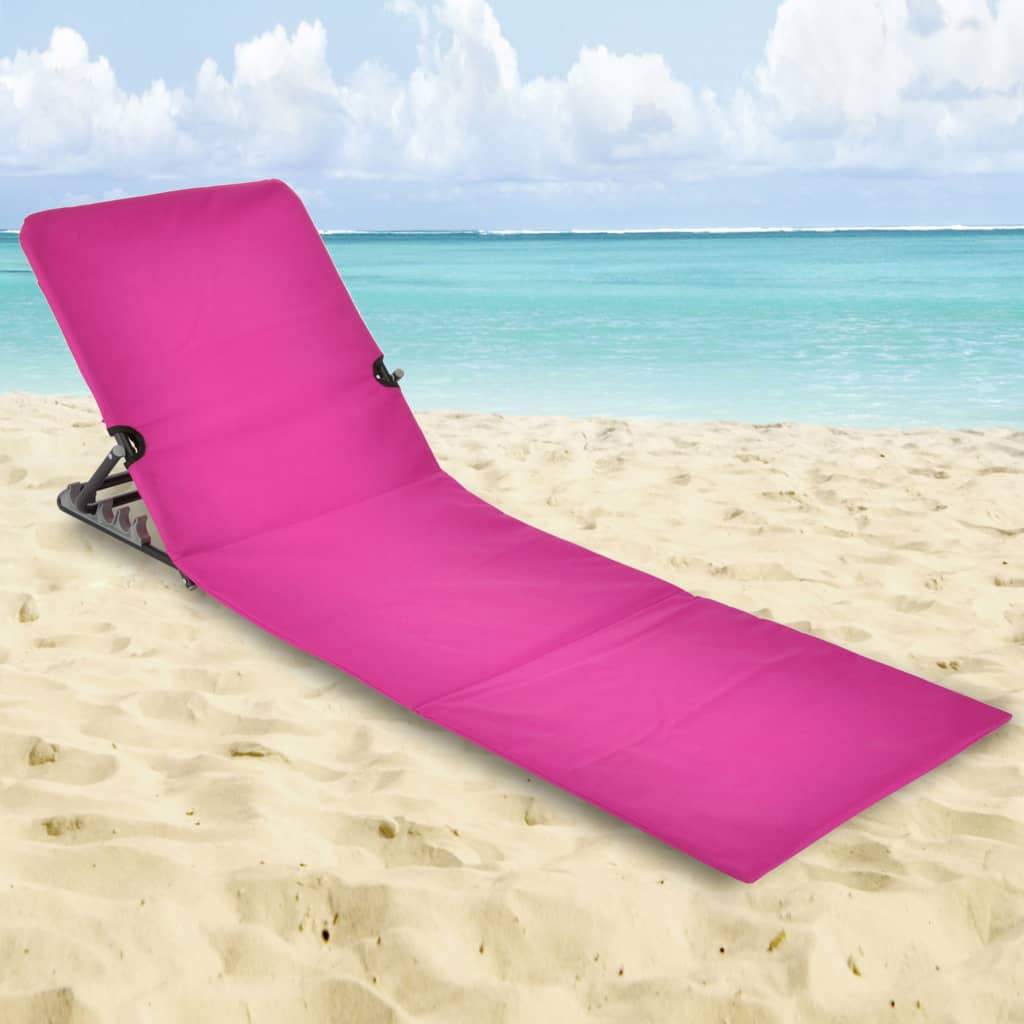 HI Skladacie plážové lehátko ružové PVC