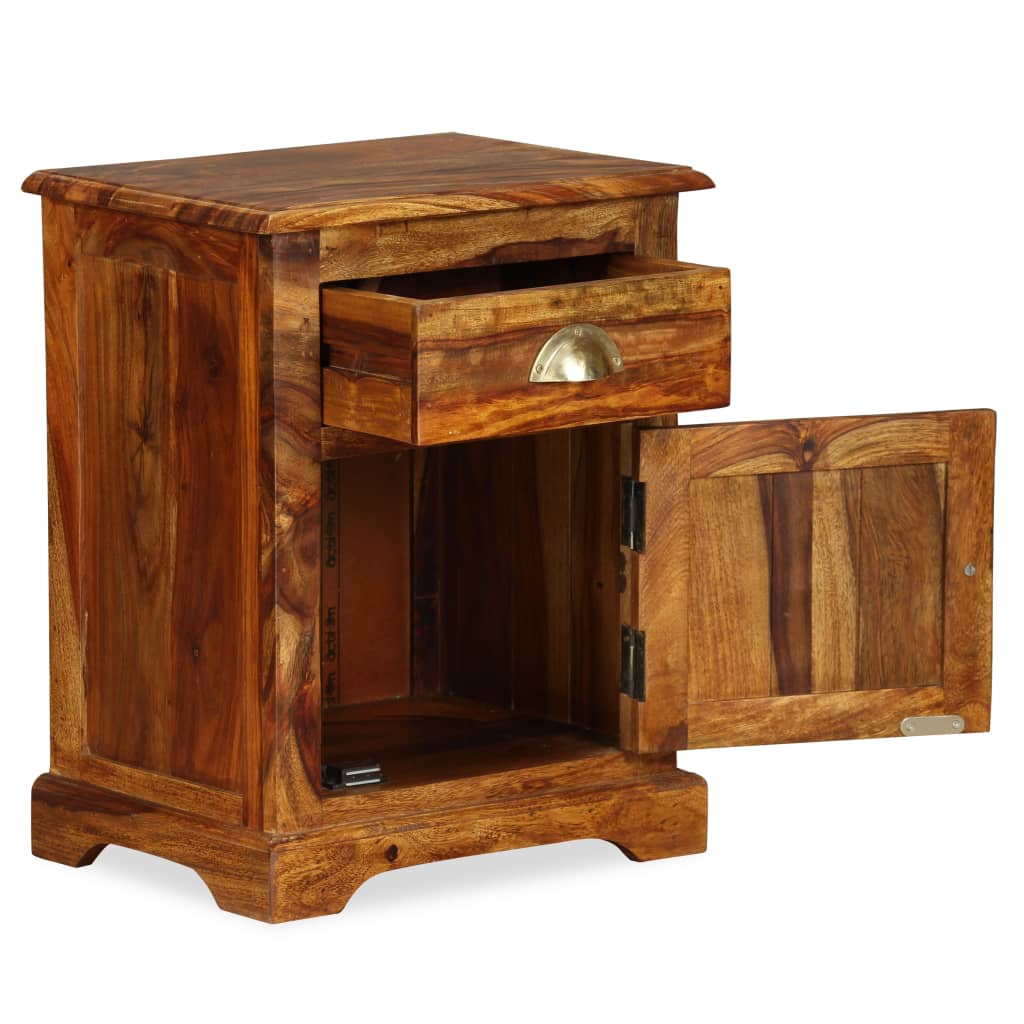 vidaXL Nočný stolík, 2 ks, 40x30x50 cm, masívne sheeshamové drevo