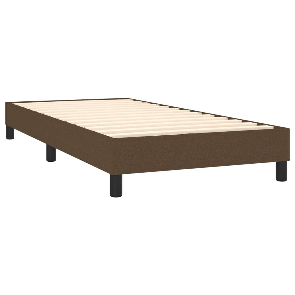 vidaXL Boxspring posteľ s matracom tmavohnedá 90x190 cm látka