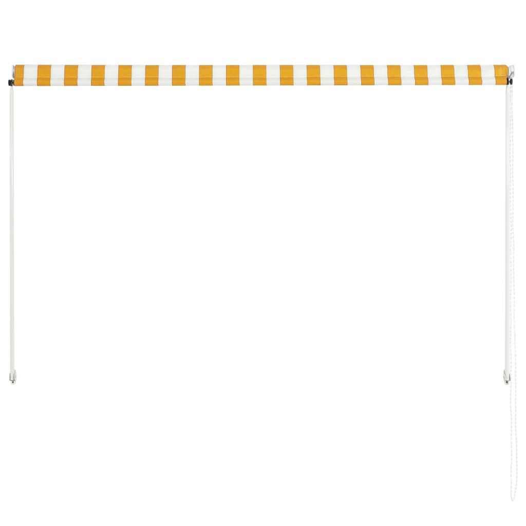 vidaXL Zaťahovacia markíza 200x150 cm žlto-biela