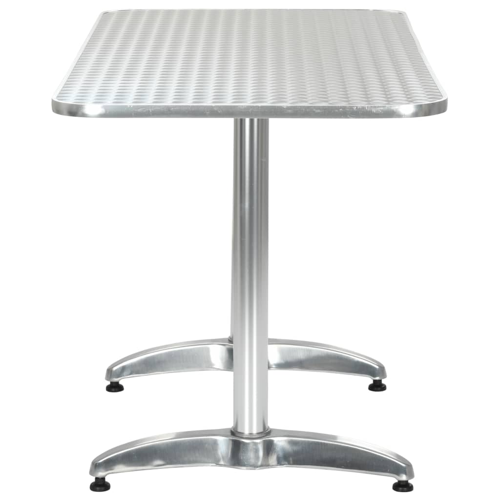 vidaXL Záhradný stôl, strieborný 120x60x70 cm, hliník