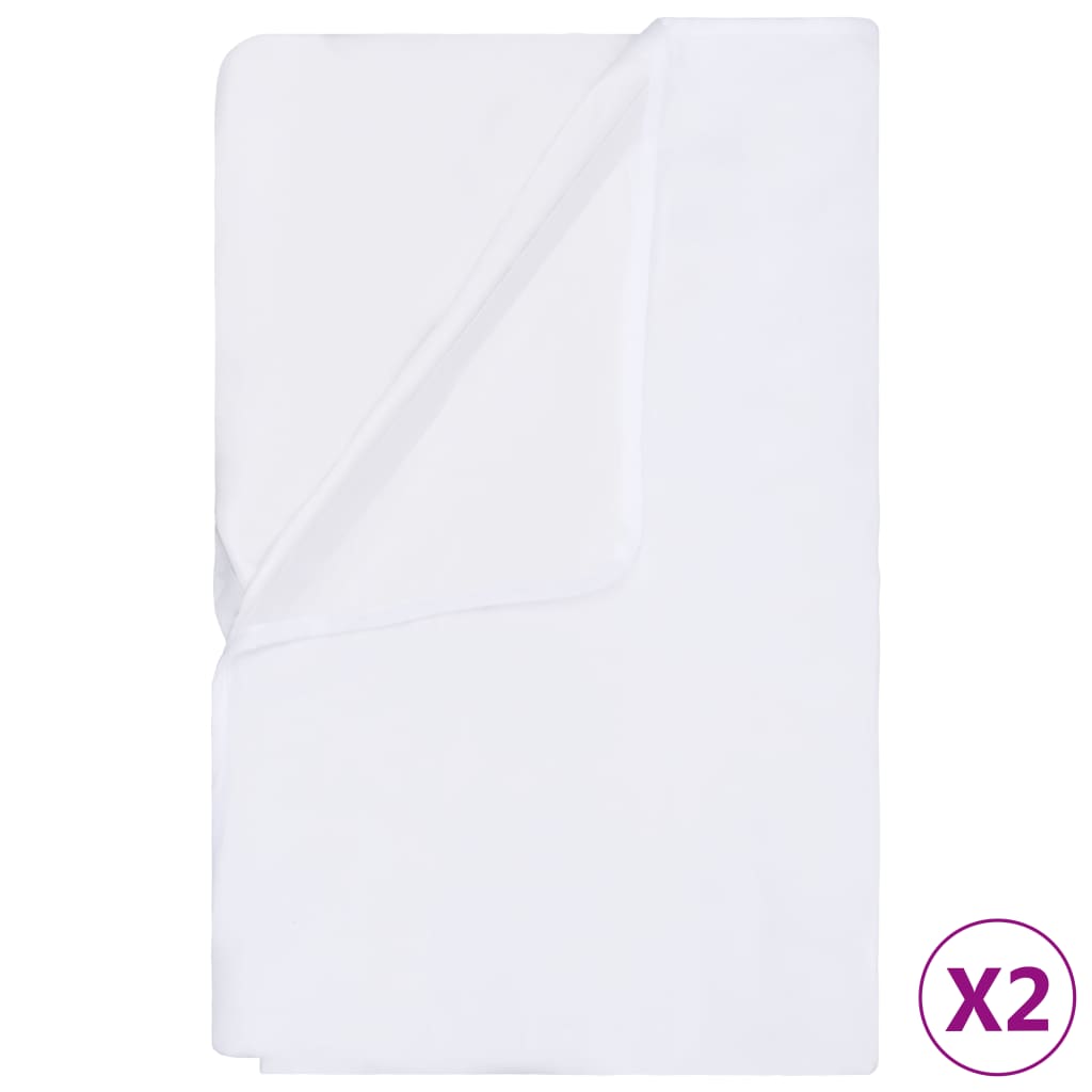 vidaXL Chrániče matracov vodeodolné 2 ks bavlna 180x200 cm biele