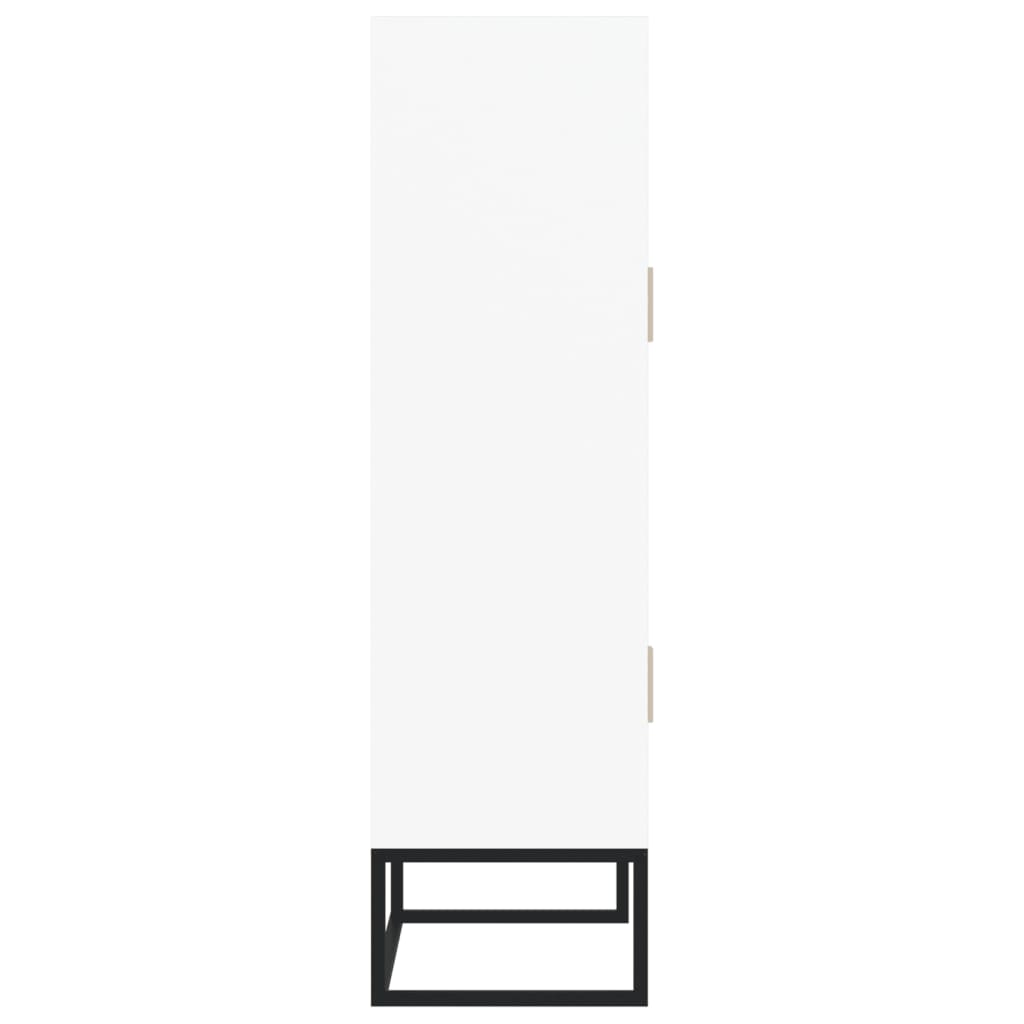 vidaXL Vysoká skrinka biela 70x35x125 cm kompozitné drevo