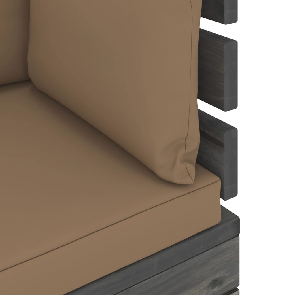 vidaXL 4-dielna záhradná sedacia súprava z paliet s podložkami borovica