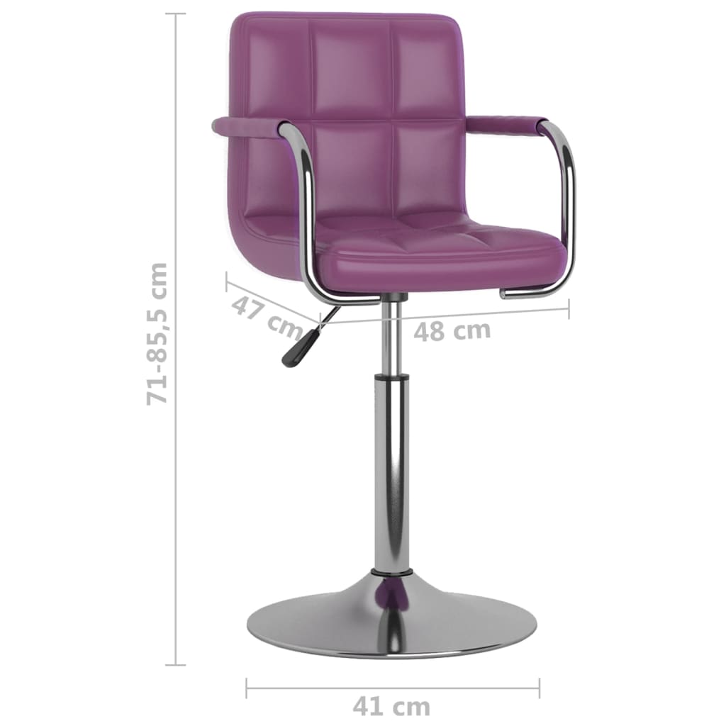 vidaXL Jedálenská stolička fialová umelá koža