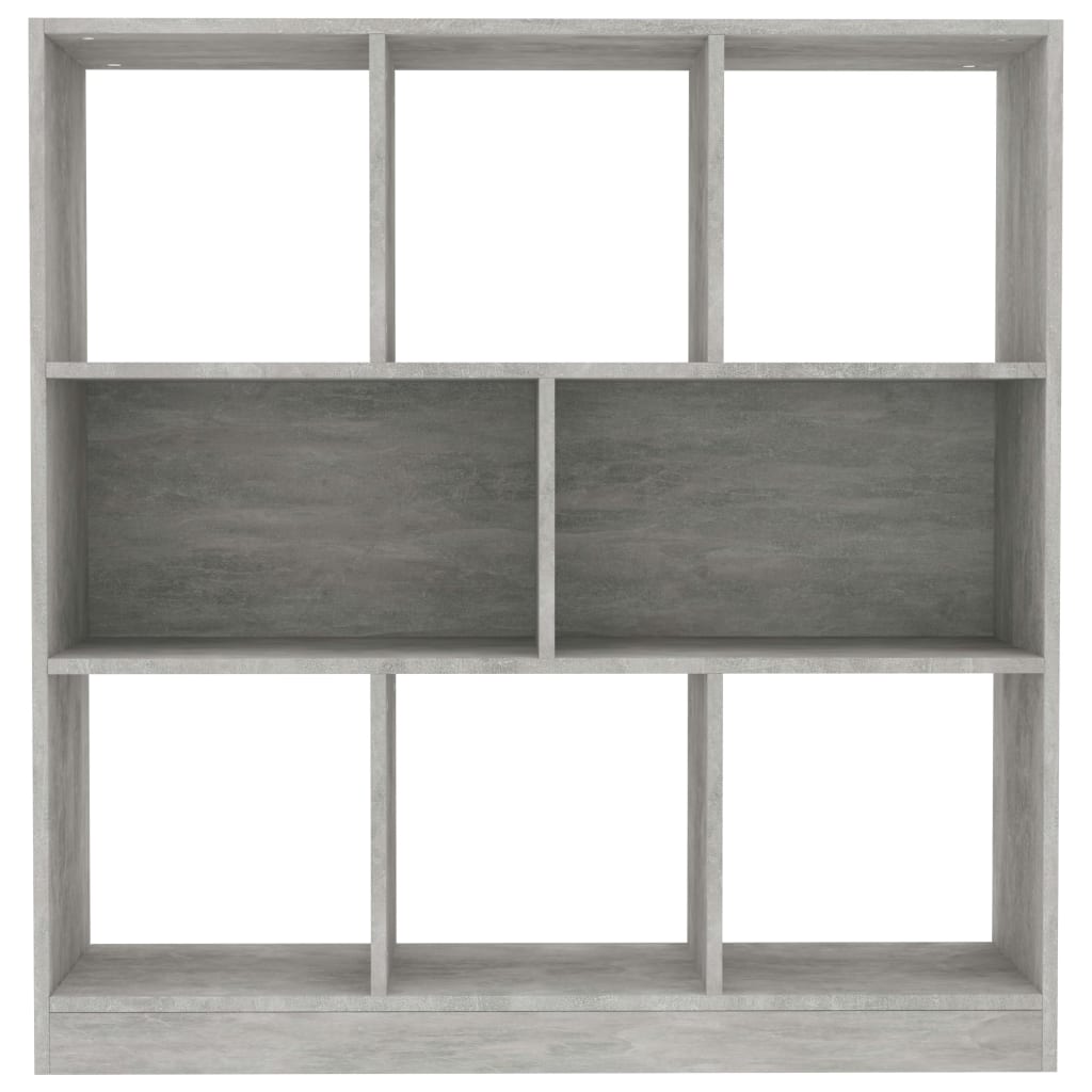vidaXL Knižnica, betónovo sivá 97,5x29,5x100 cm, kompozitné drevo