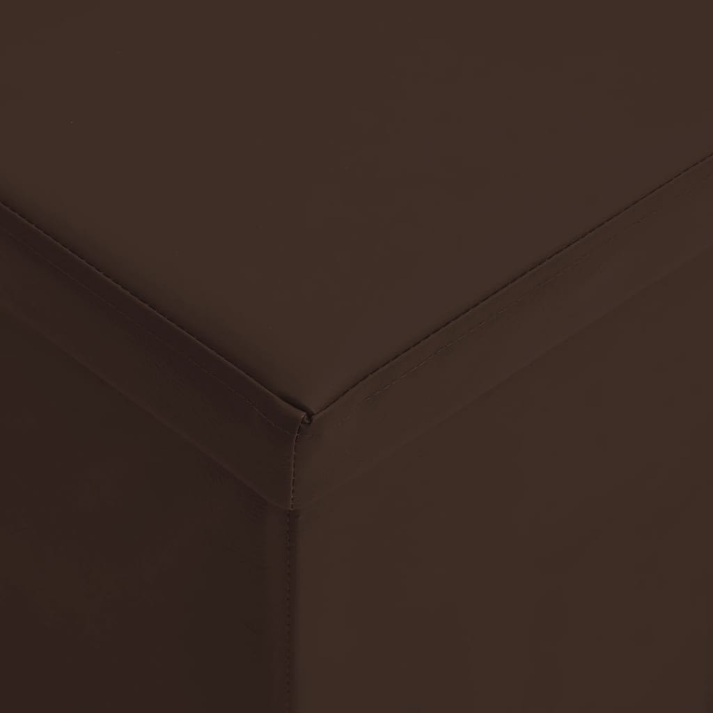 vidaXL Skladacia úložná stolička hnedá PVC