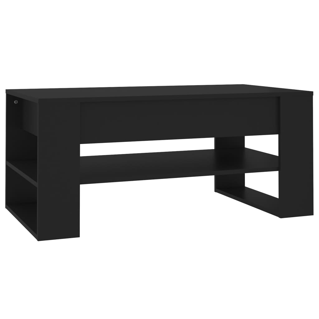 vidaXL Konferenčný stolík čierny 102x55x45 cm spracované drevo