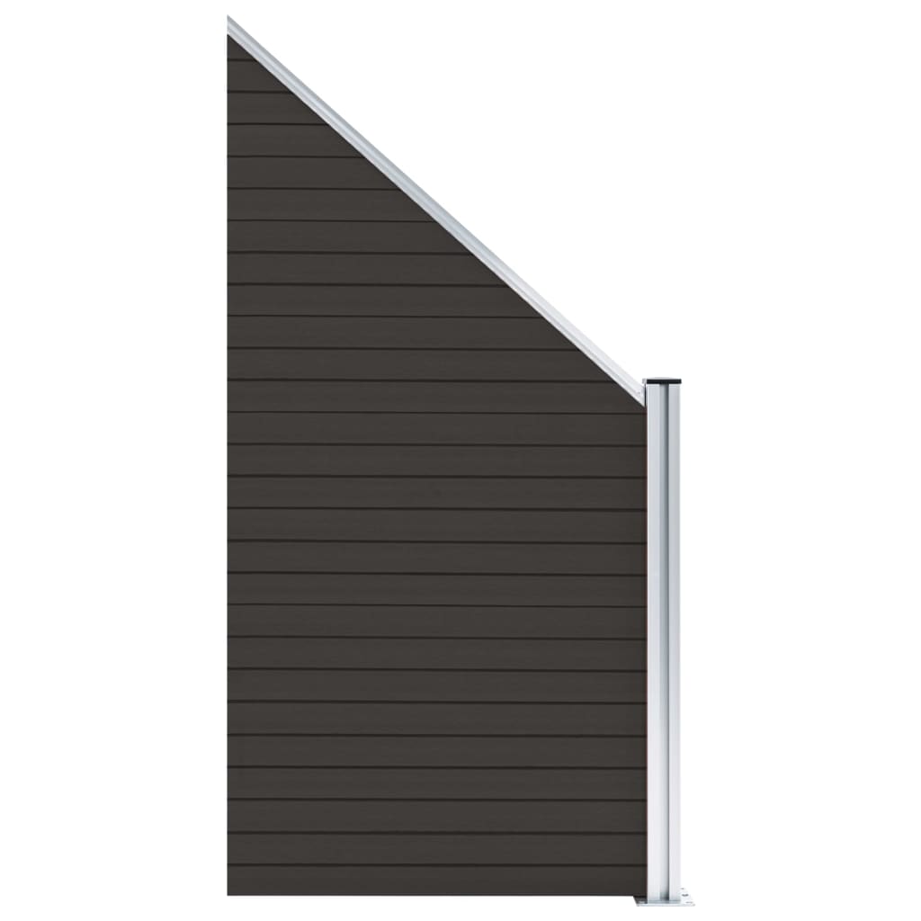 vidaXL Plotový panel WPC 95x(105-180) cm čierny