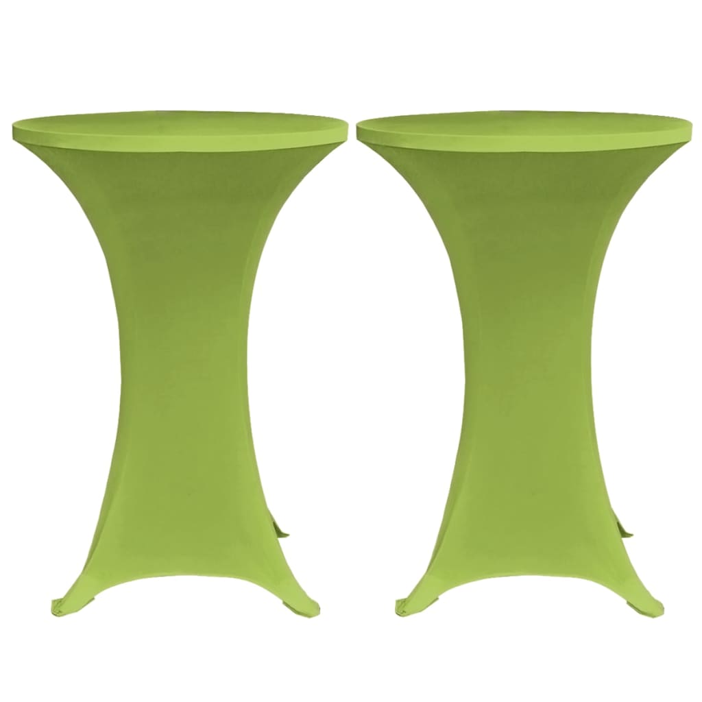 vidaXL Naťahovacie obrusy na stôl 4 ks zelené 60 cm
