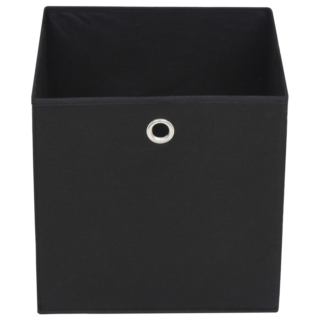 vidaXL Úložné boxy, 4 ks, netkaná textília, 32x32x32 cm, čierne