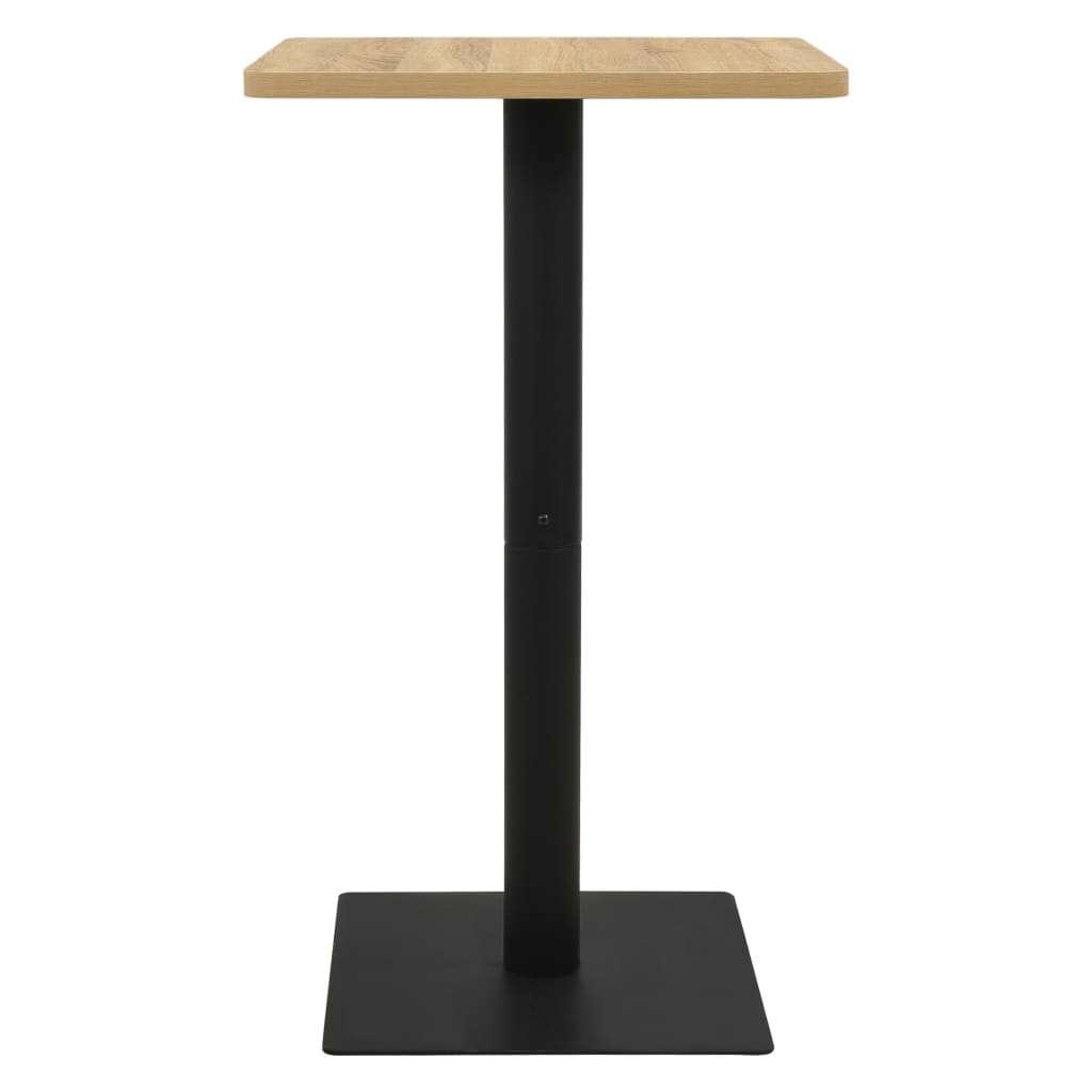vidaXL Bistro stolík, dubová farba 70x70x107 cm