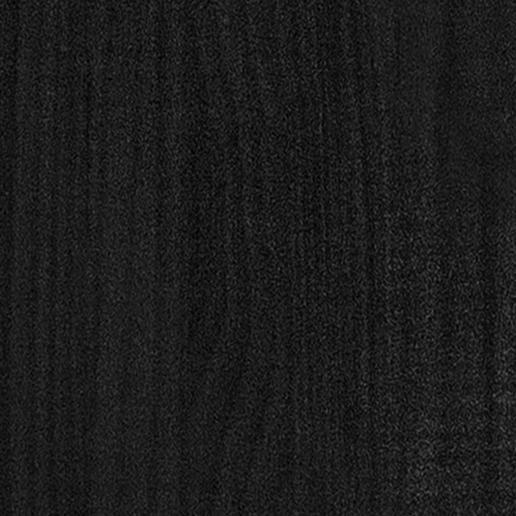vidaXL Knižnica/deliaca stena čierna 40x30x199 cm masívna borovica