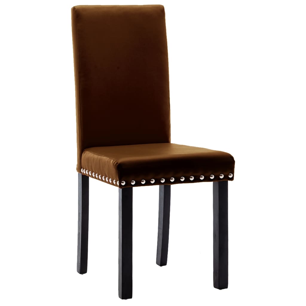 vidaXL Jedálenské stoličky 4 ks hnedé PVC