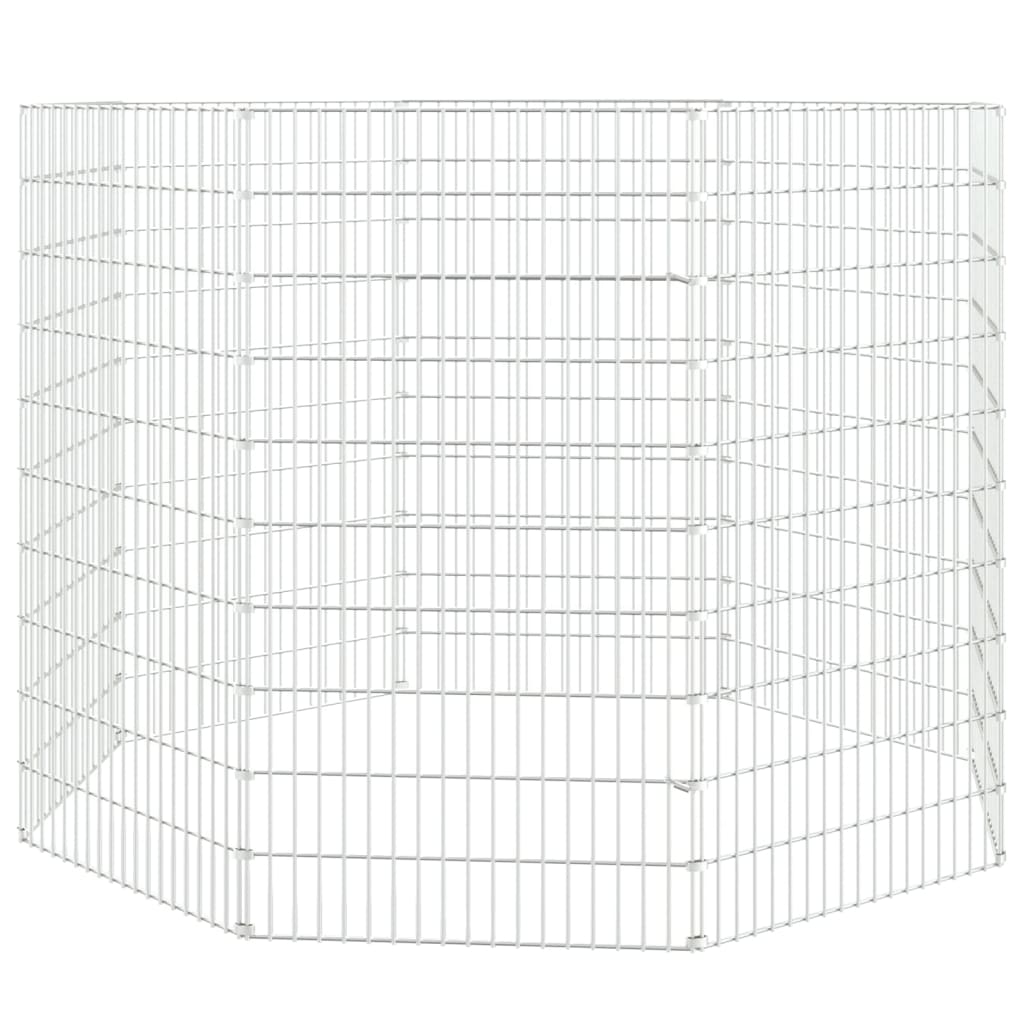 vidaXL 8-panelová klietka pre králiky 54x100 cm pozinkované železo