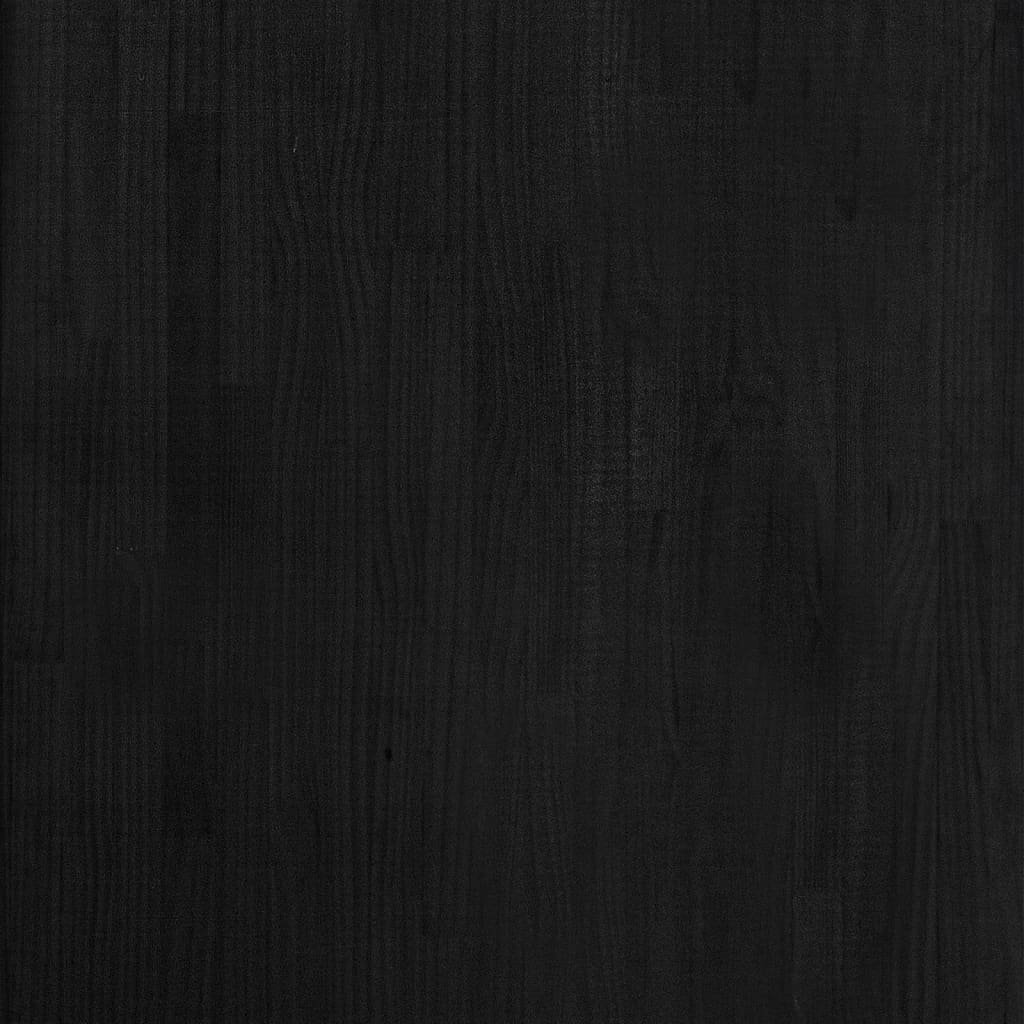 vidaXL Úložná polica, čierna 60x30x210 cm, borovicový masív