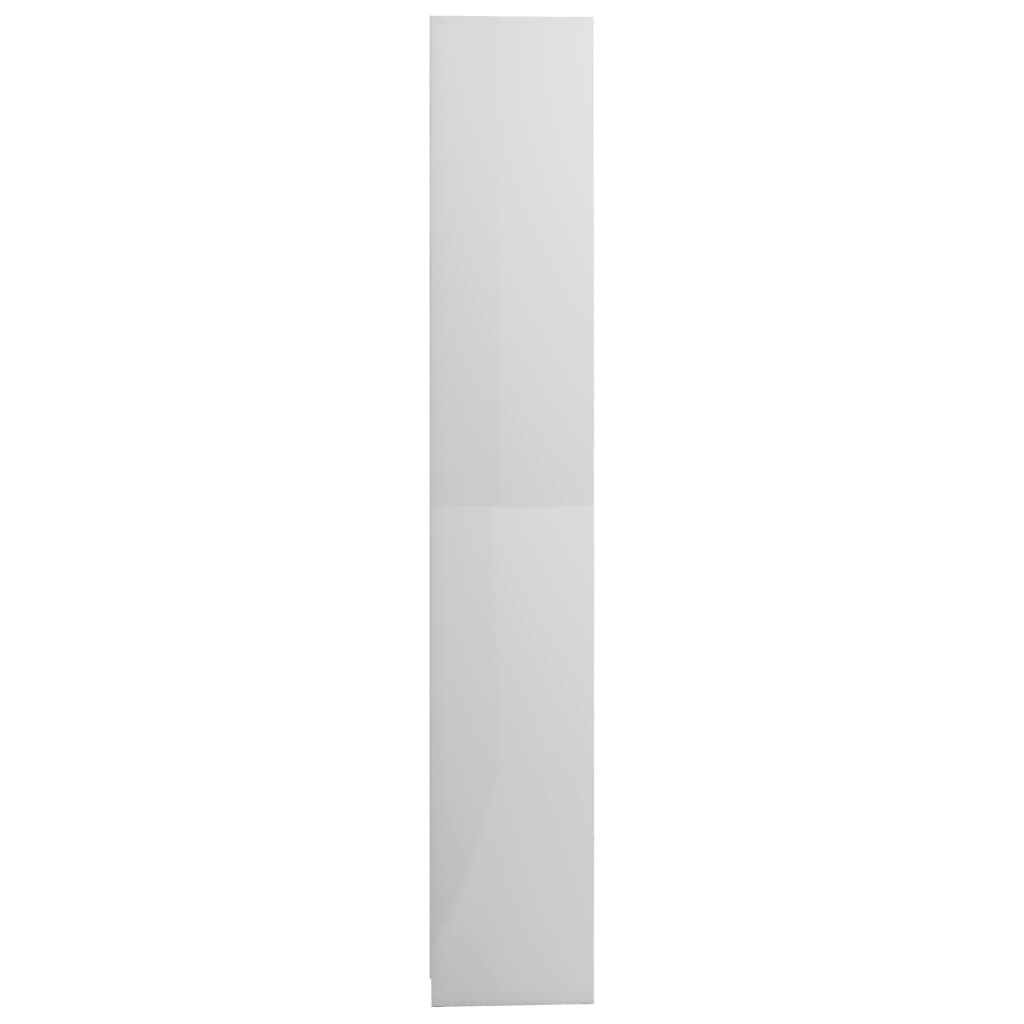 vidaXL Skrinka do kúpeľne, lesklá biela 30x30x183,5 cm, drevotrieska