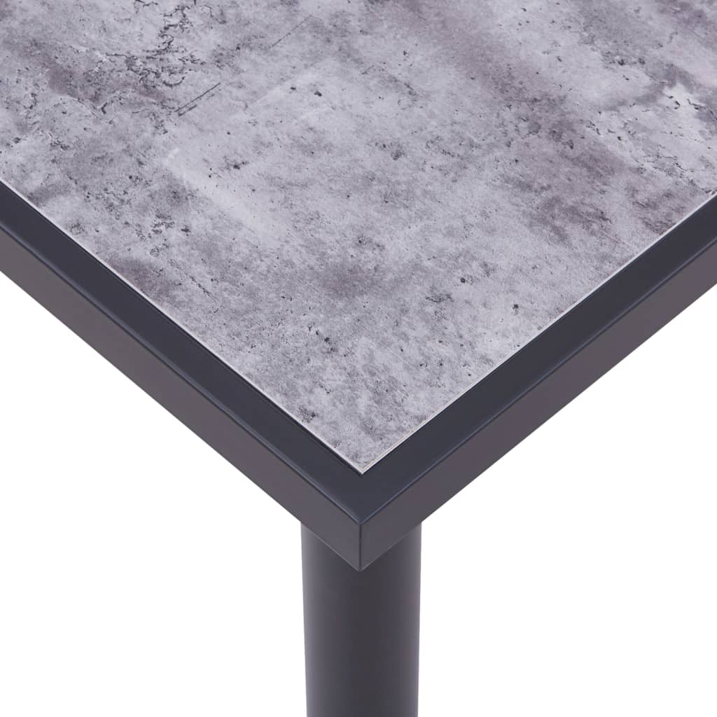vidaXL Jedálenský stôl, čierna a betónovo sivá 180x90x75 cm, MDF