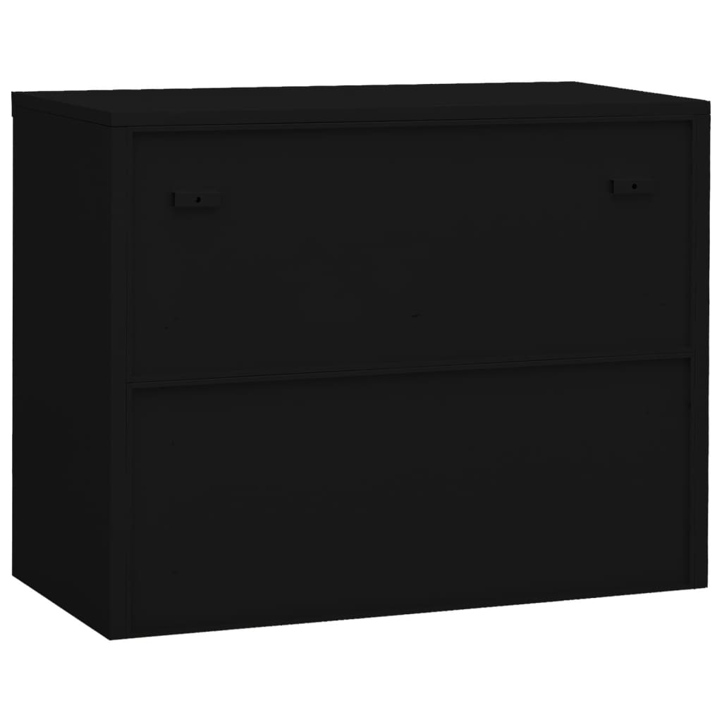 vidaXL Kancelárska skriňa čierna 90x40x70 cm oceľ
