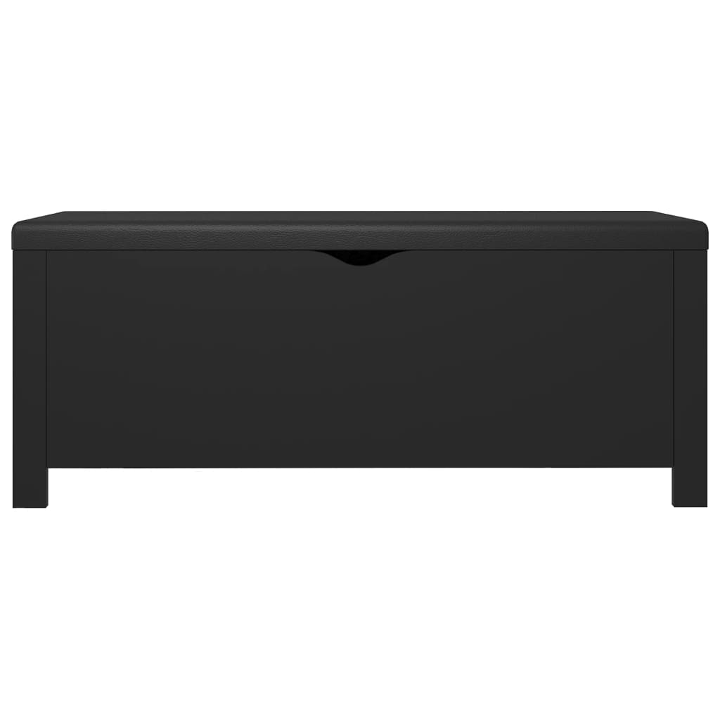 vidaXL Úložný box s vankúšom čierna 105x40x45 cm drevotrieska