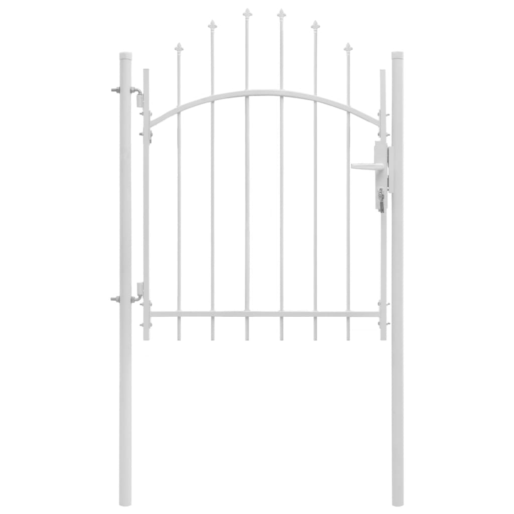 vidaXL Záhradná brána biela 1x1,75 m oceľová