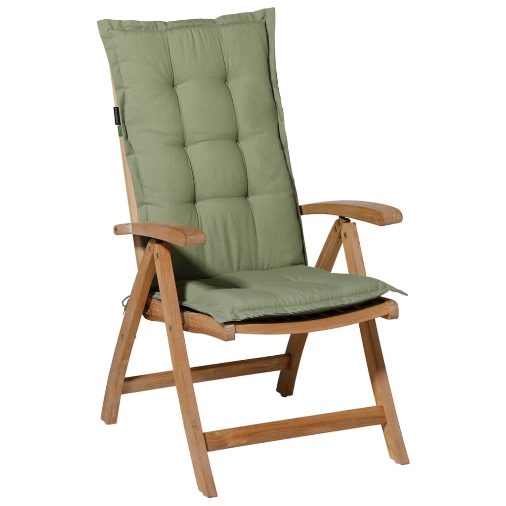 Madison Podložka na stoličku Panama, vysoké operadlo 123x50 cm, zelená