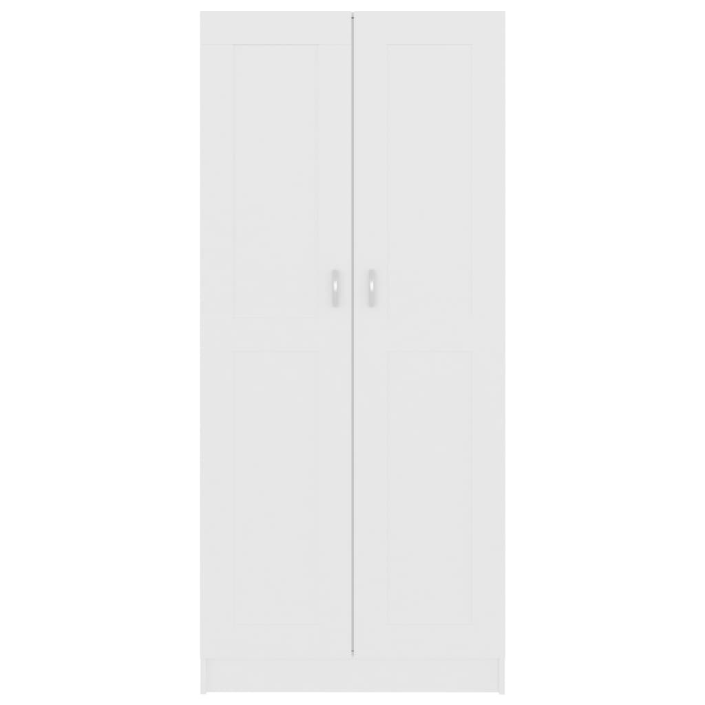 vidaXL Knižnica, biela 82,5x30,5x185,5 cm, kompozitné drevo