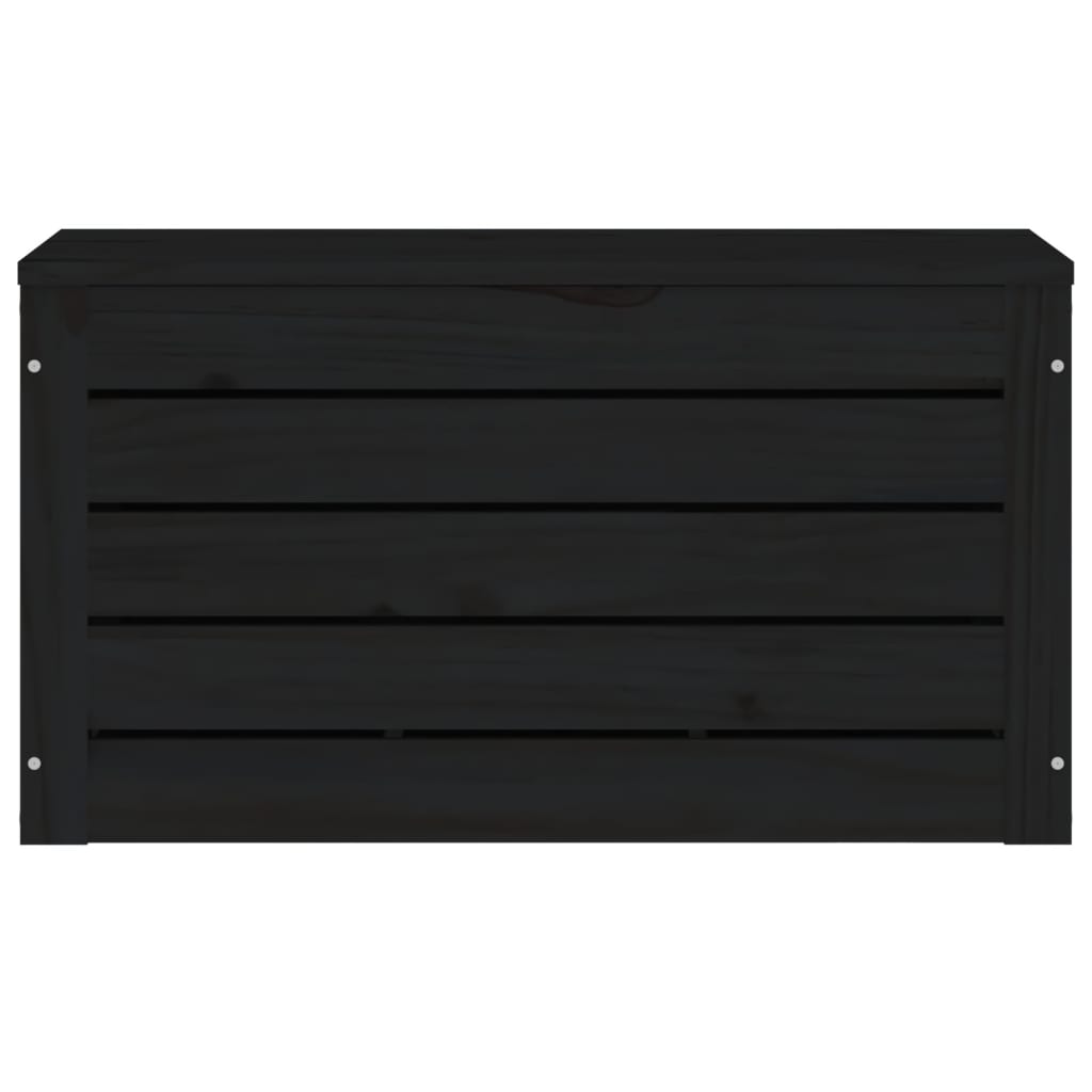 vidaXL Úložný box čierny 59,5x36,5x33 cm masívna borovica