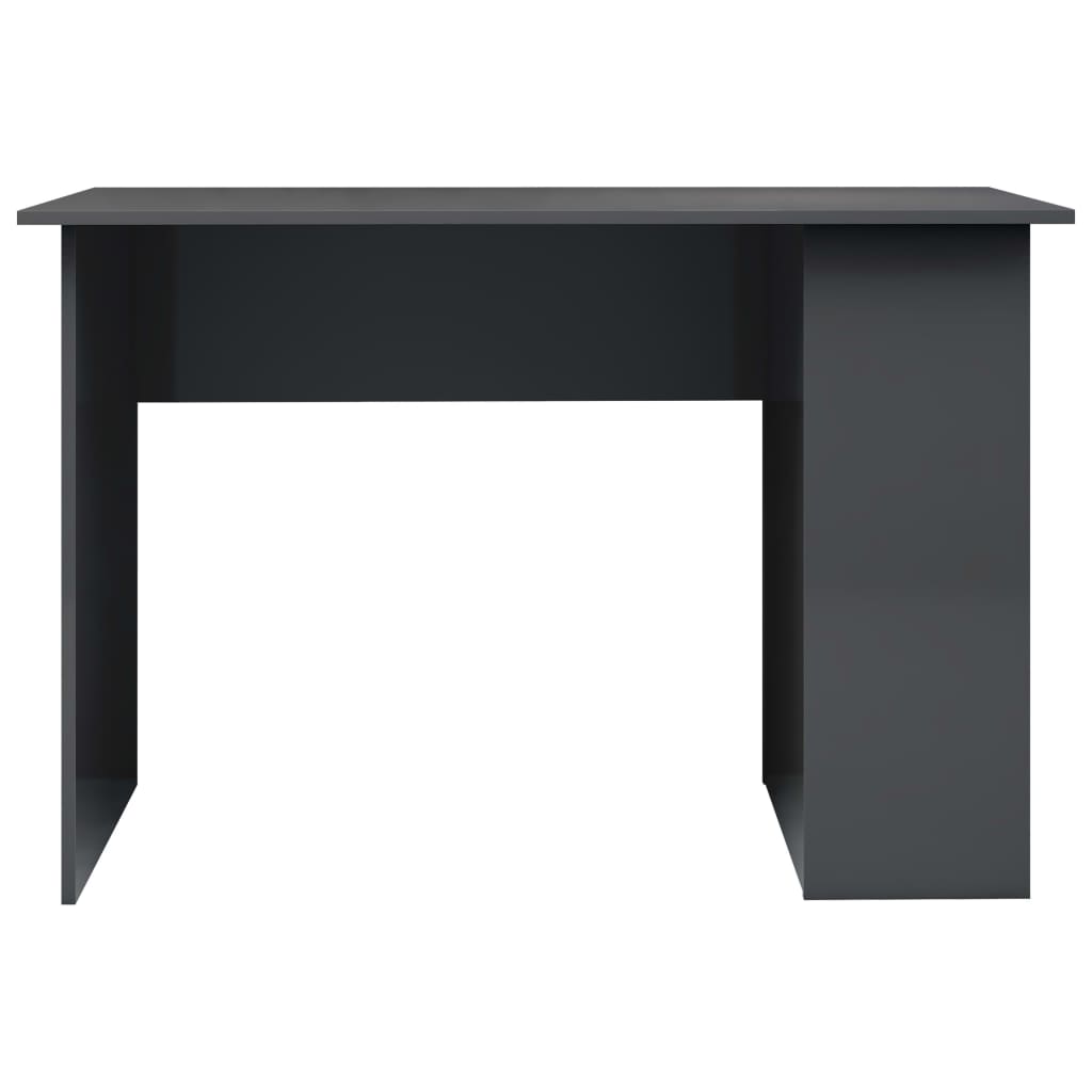 vidaXL Stôl lesklý sivý 110x60x73 cm drevotrieska