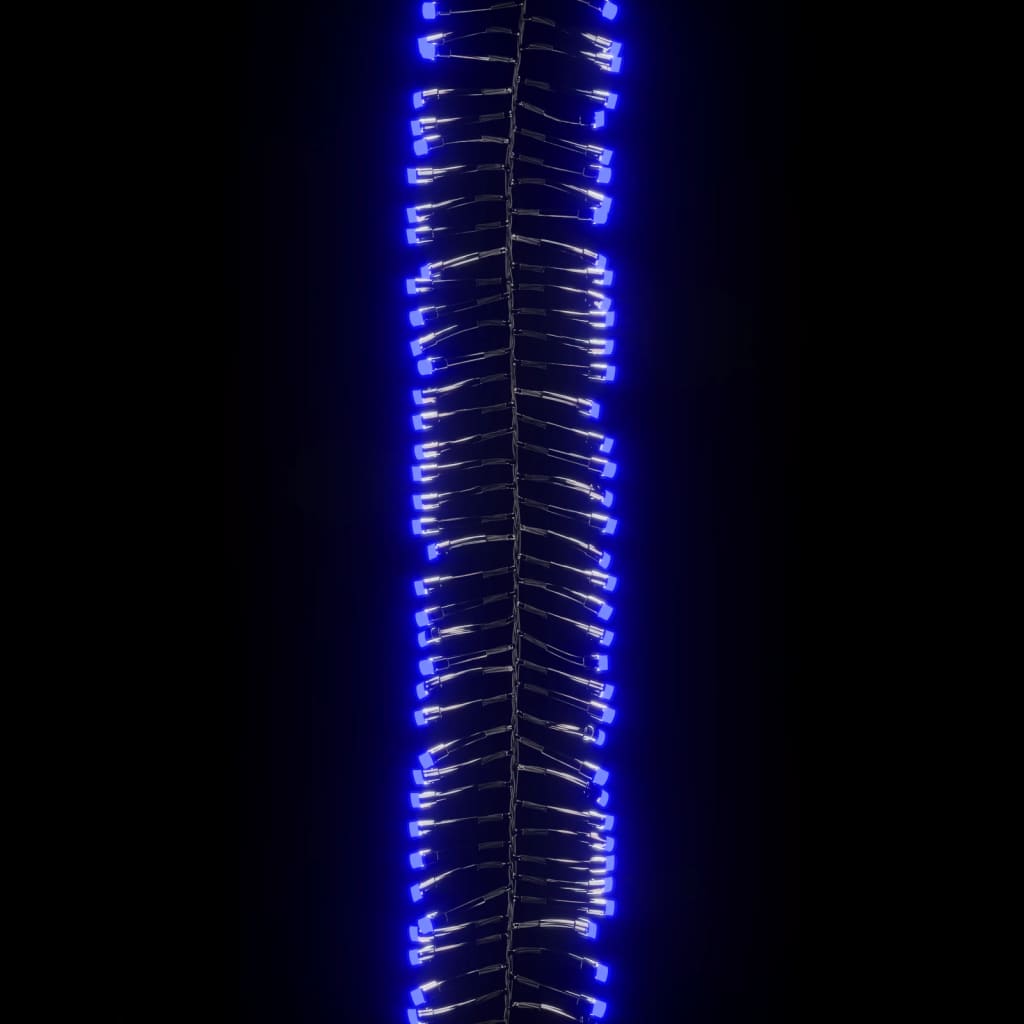 vidaXL Reťaz so zhlukmi LED, 1000 diód, modrá 11 m, PVC