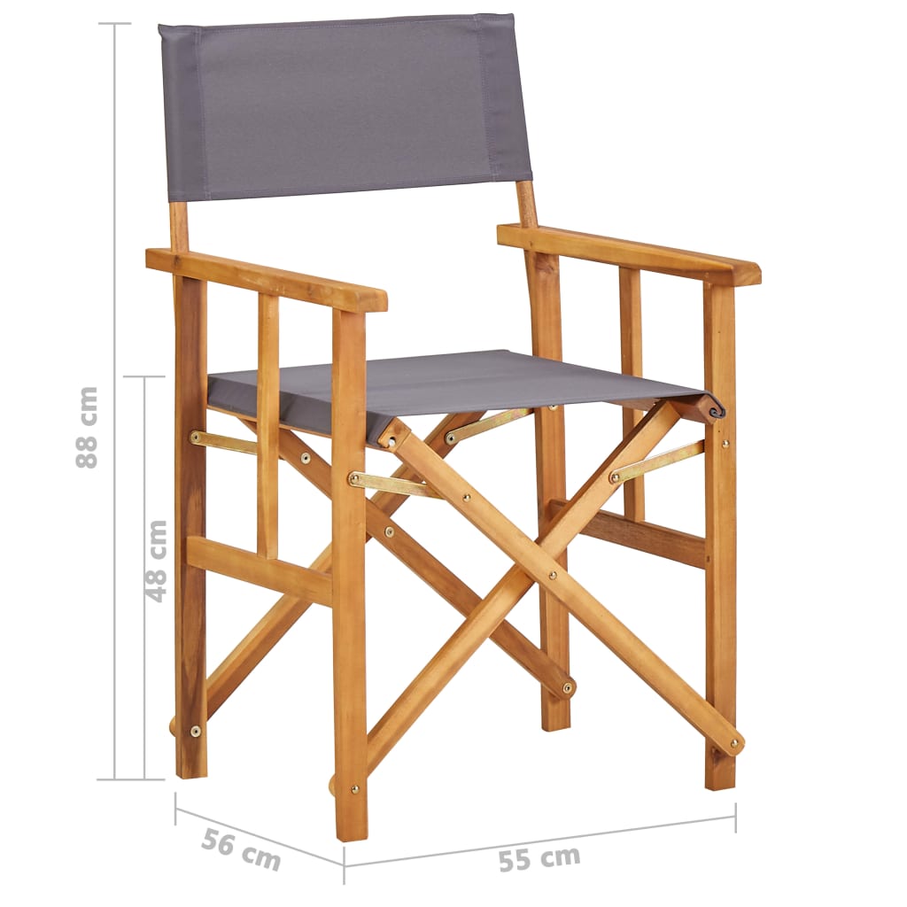 vidaXL Režisérske stoličky, akáciový masív
