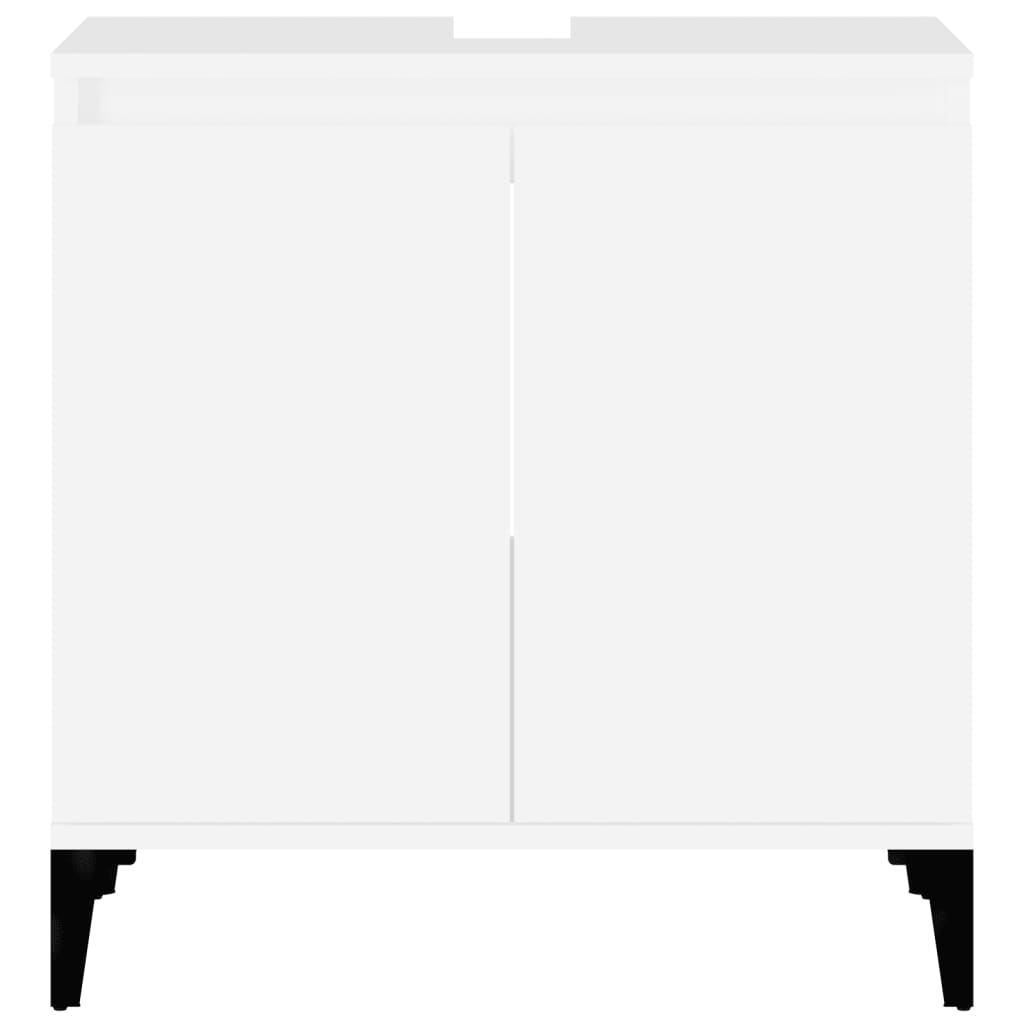 vidaXL Umývadlová skrinka biela 58x33x60 cm kompozitné drevo