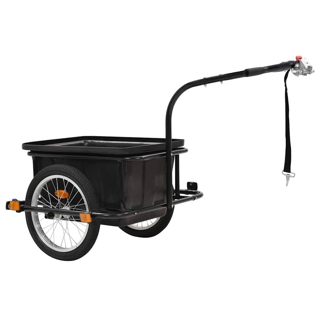 vidaXL Príves na bicykel, čierny 50 l