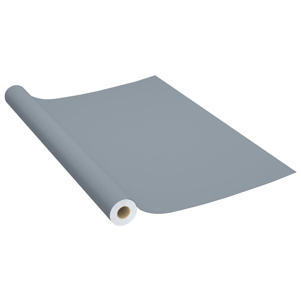 vidaXL Samolepiace tapety na nábytok 2 ks, sivé 500x90 cm, PVC