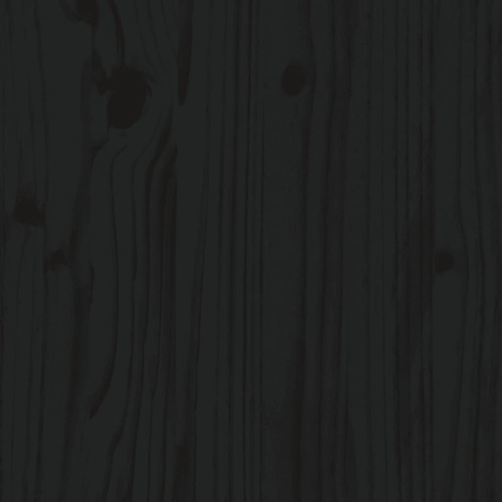 vidaXL Posteľný rám s čelom, čierny, jednolôžko, masívne drevo