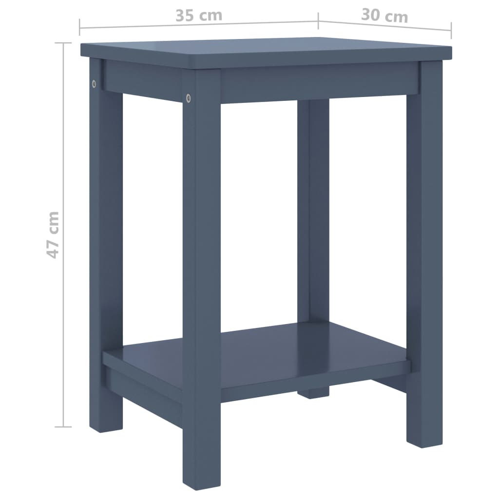 vidaXL Nočný stolík bledosivý 35x30x47 cm borovicový masív