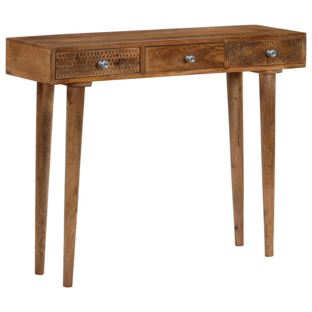 vidaXL Konzolový stolík z mangovníkového dreva 102x30x79 cm