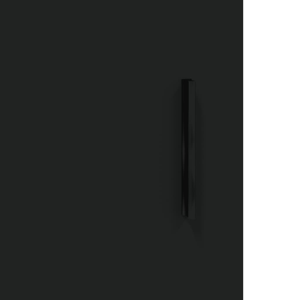 vidaXL Nástenná skrinka čierna 60x31x60 cm kompozitné drevo
