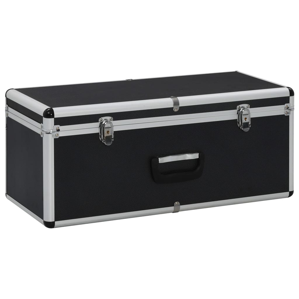 vidaXL Úložné kufríky 3 ks čierne hliníkové